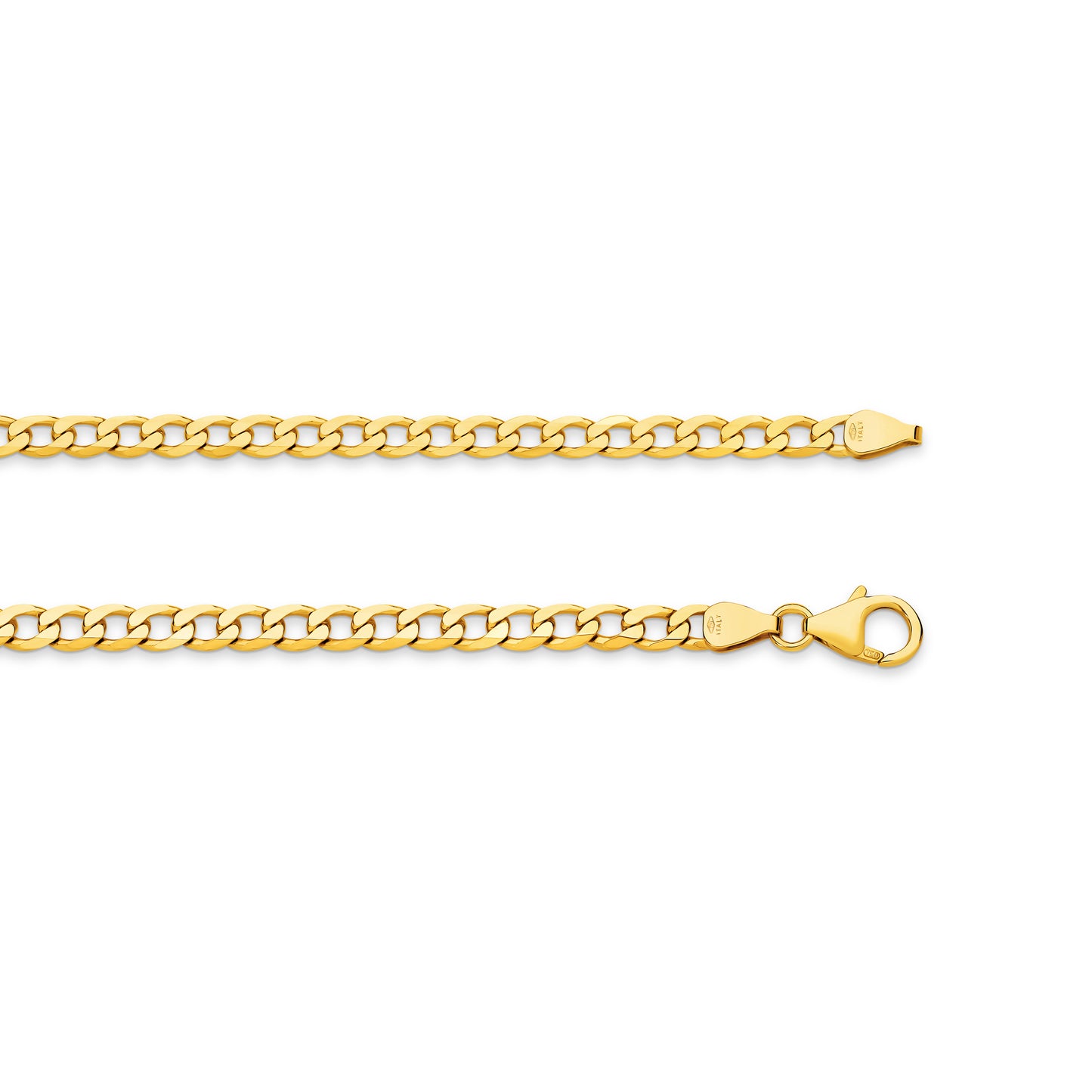 Levont Yellow Gold Diamond Cut Flat Curb Chain