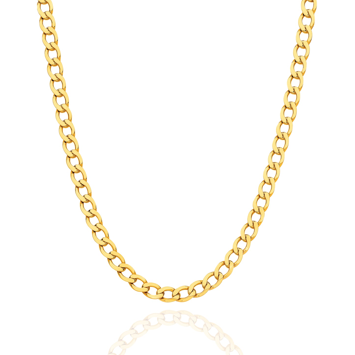 Levont Yellow Gold Diamond Cut Flat Curb Chain