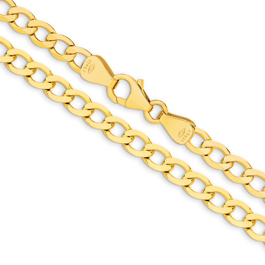Levont Yellow Gold Diamond Cut Flat Curb Chain