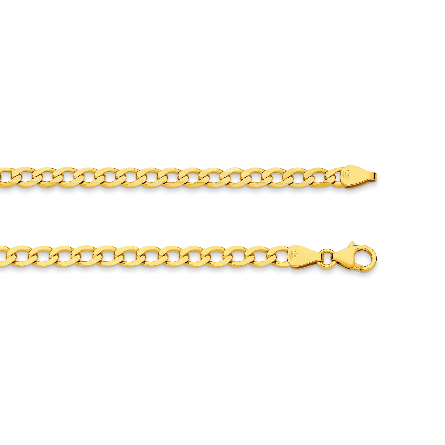 Levont Yellow Gold Diamond Cut Flat Curb Chain