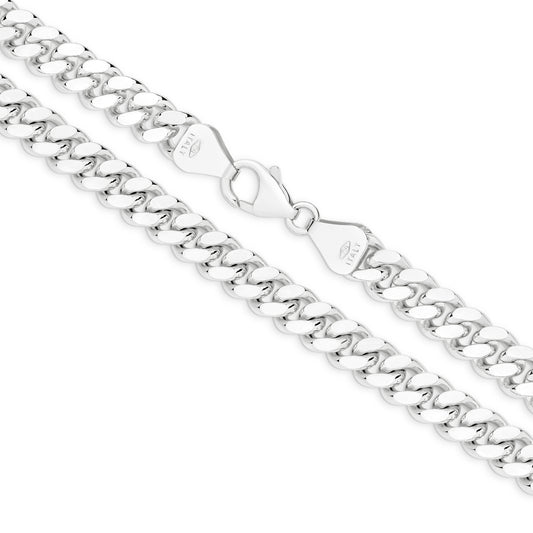 Levont White Gold Diamond Cut Curb Chain