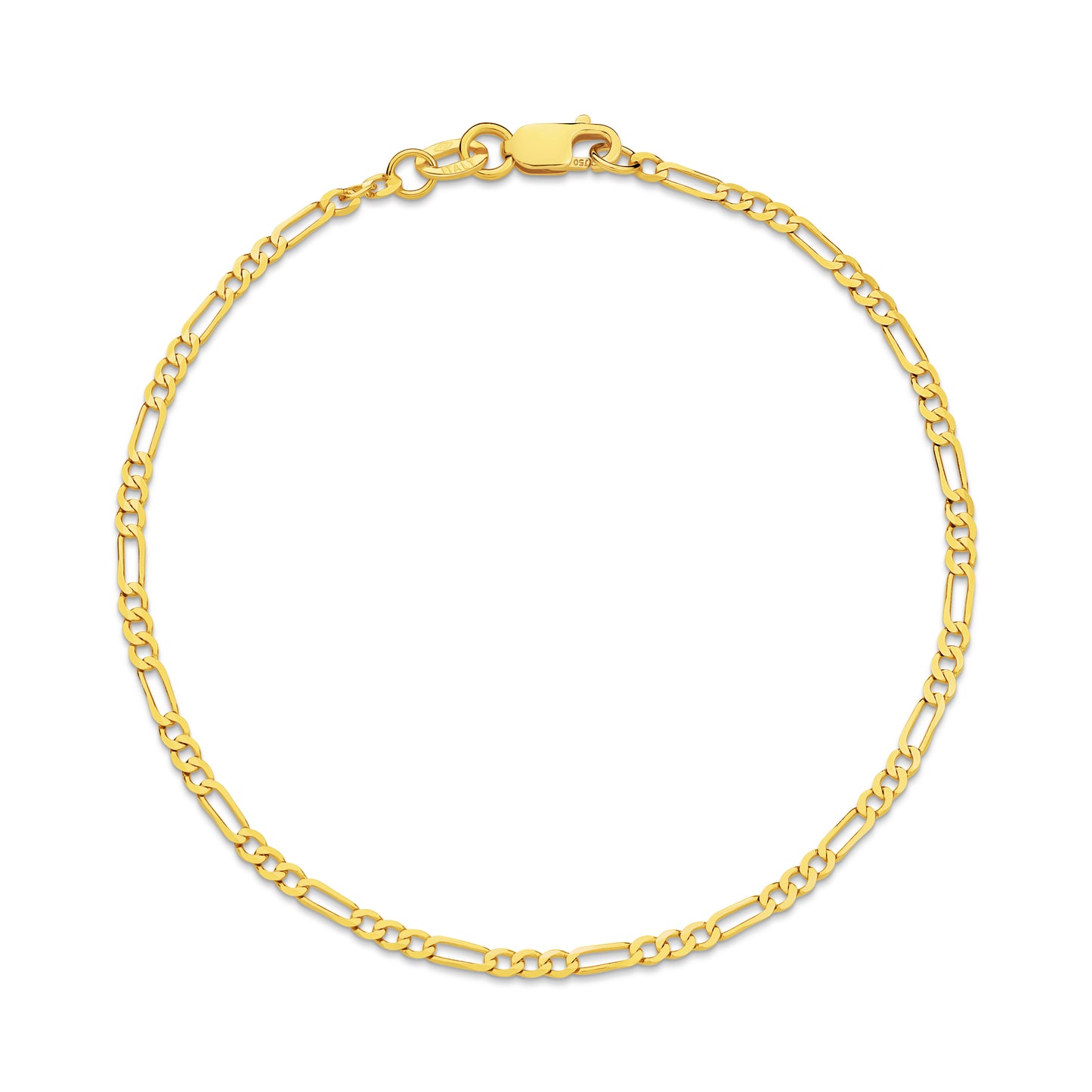 Levont 1.92mm Figaro 1+3 Gold Bracelet