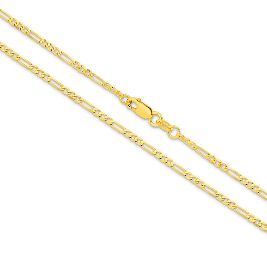 Levont 1.92mm Figaro 1+3 Gold Bracelet