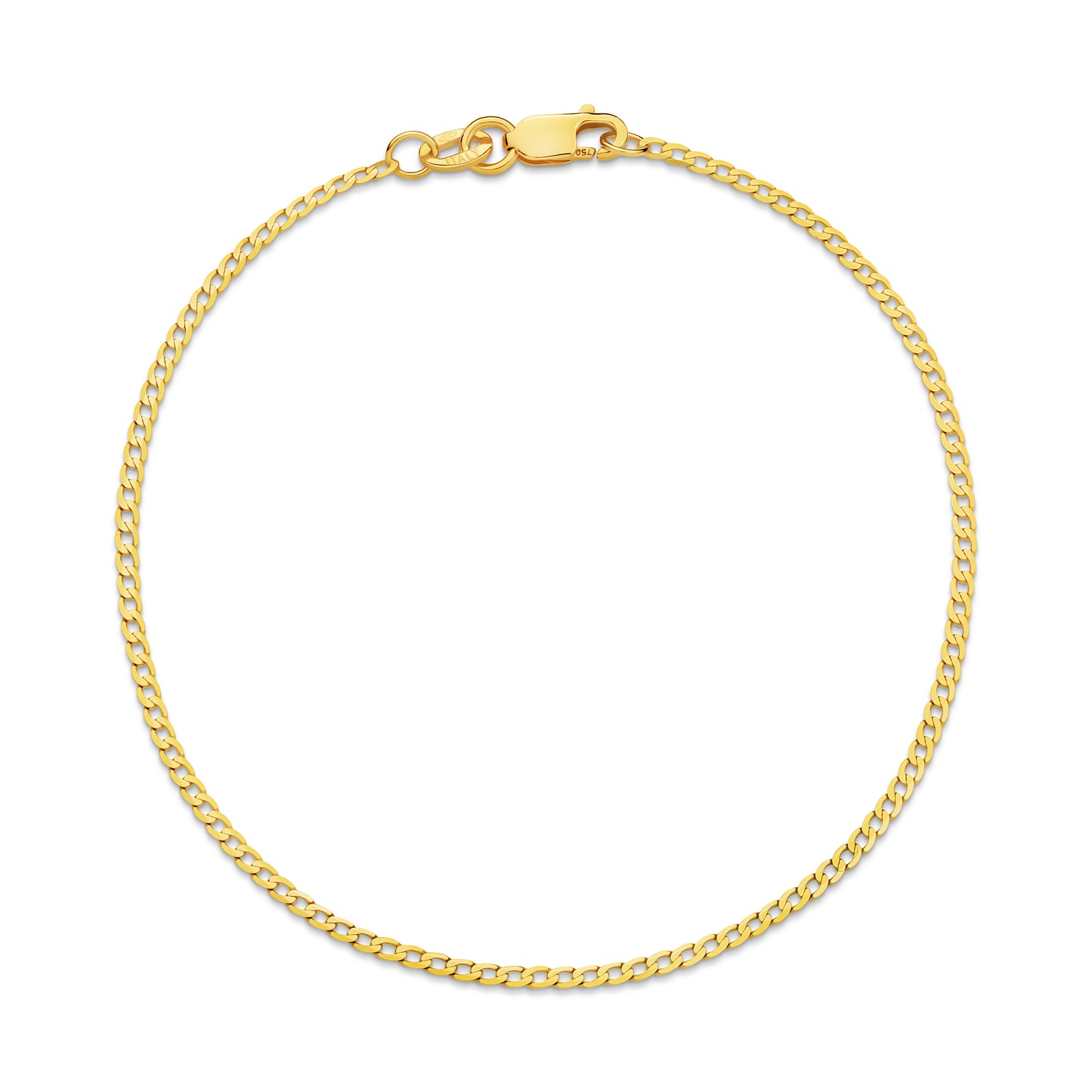 Levont 1.54mm Flat Curb Gold Bracelet