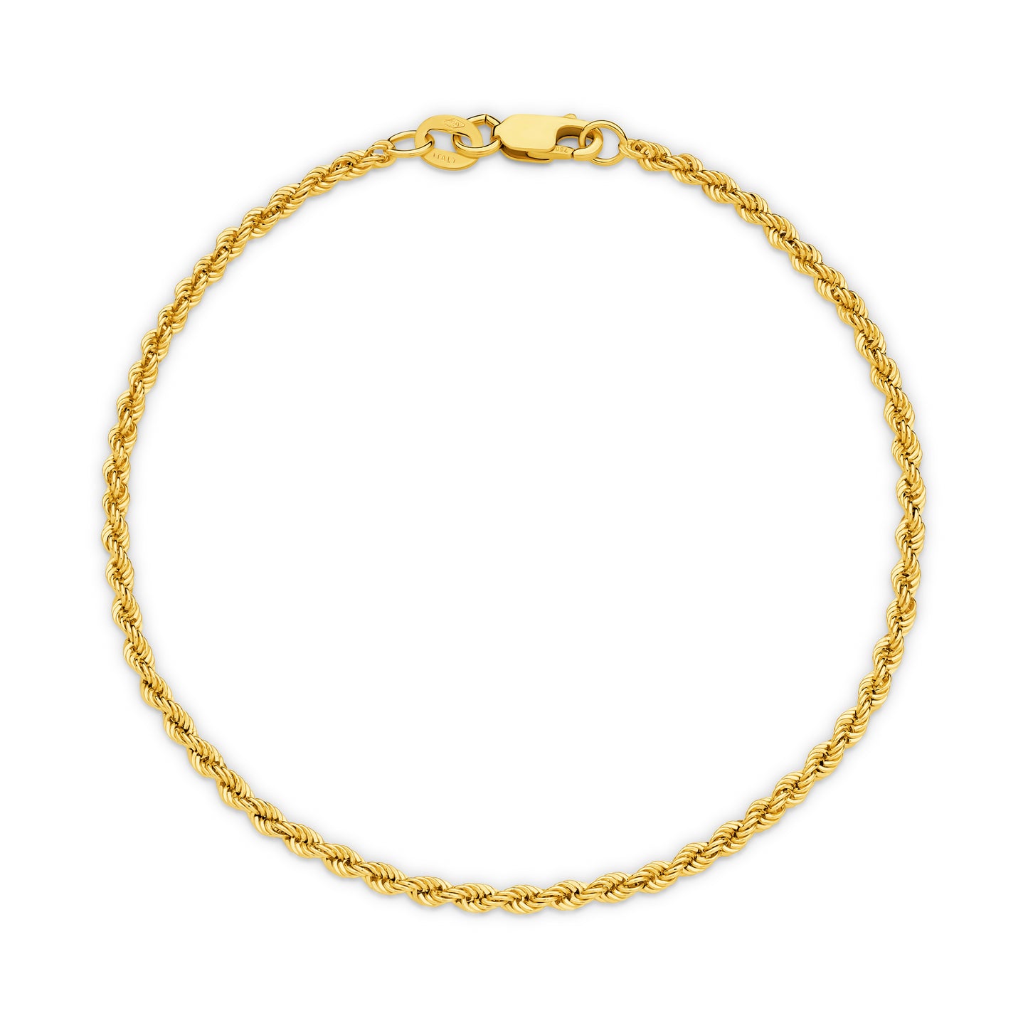 Levont 2.18mm Hollow Diamond Cut Rope Bracelet