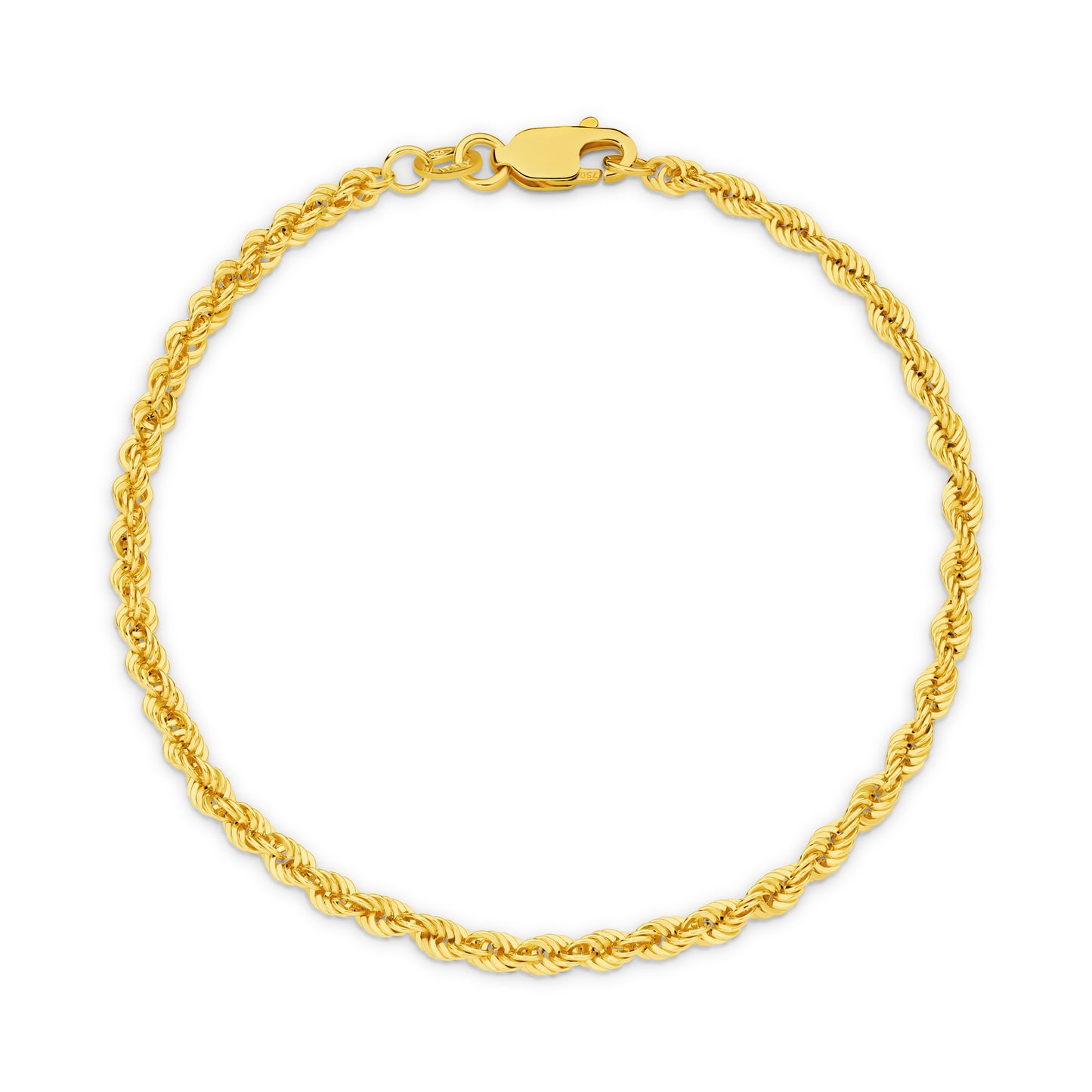 Levont 2.72mm Hollow Diamond Cut Rope Bracelet