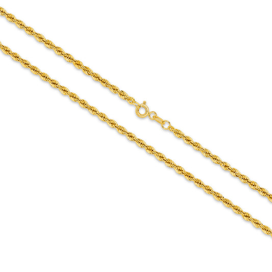 Levont Hollow Diamond Cut Rope Chain