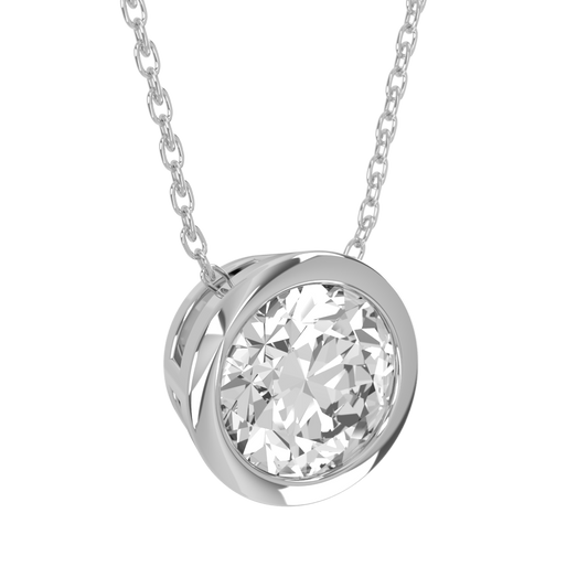 Levont Atelier Round Brilliant Bezel Set Slider Pendant