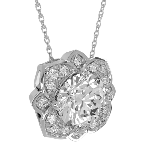 Levont Atelier Round Brilliant Orchard Style Pendant