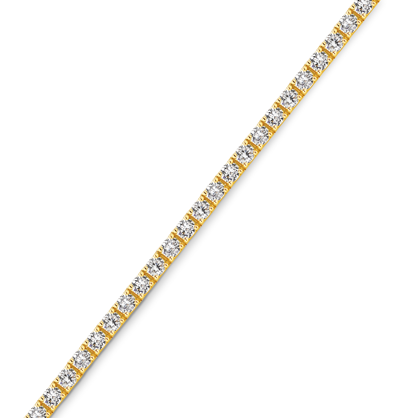 Levont 5ct Diamond Tennis Band in Yellow Gold