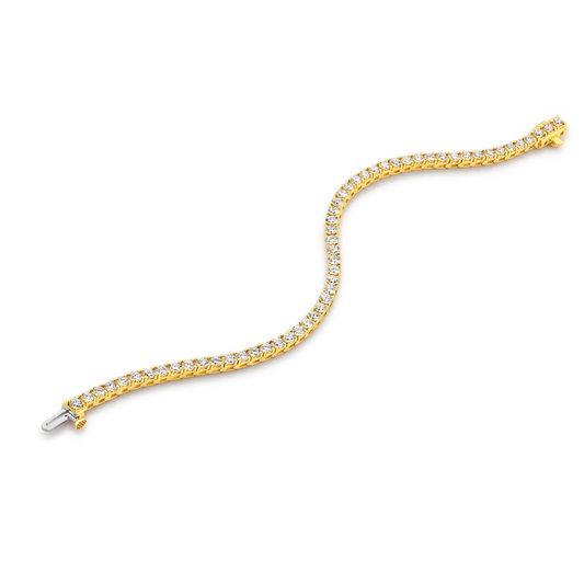 Levont 5ct Diamond Tennis Band in Yellow Gold