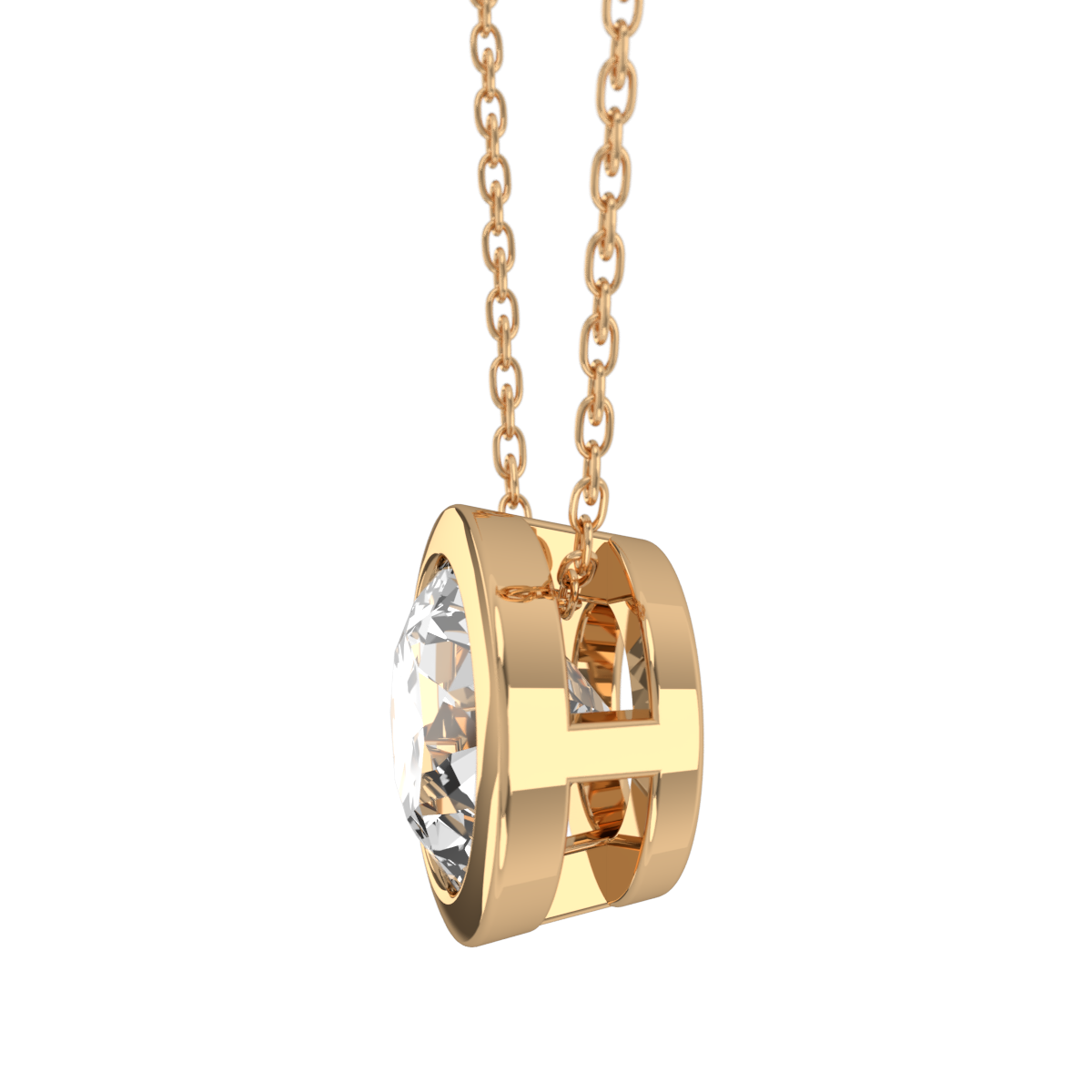 Levont Atelier Round Brilliant Bezel Set Slider Pendant