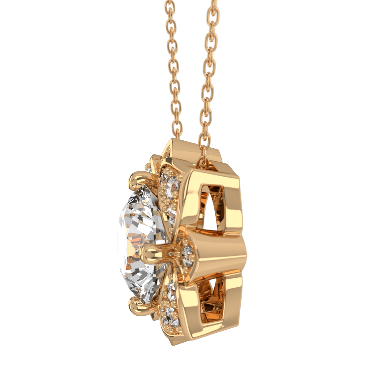 Levont Atelier Round Brilliant Orchard Style Pendant