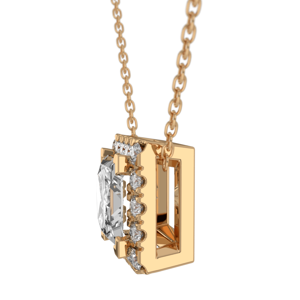 Levont Atelier Princess Cut Scallop Set Slider Pendant