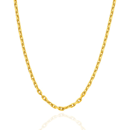 Levont Yellow Gold Diamond Cut Anchor Chain