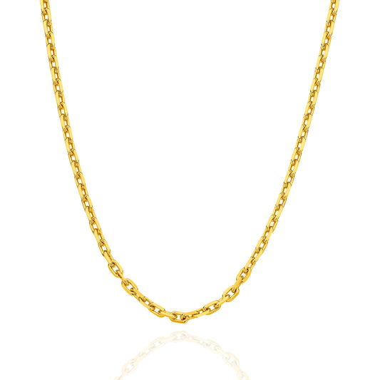 Levont Yellow Gold Diamond Cut Anchor Chain