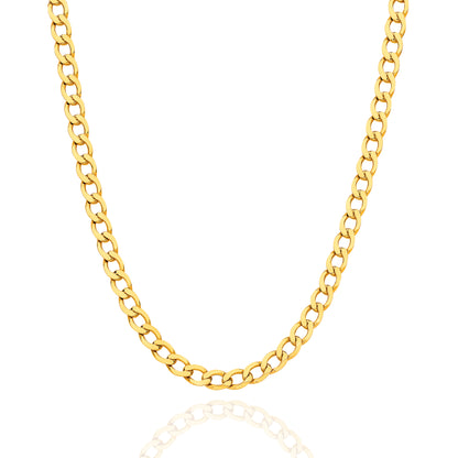 Levont Yellow Gold Diamond Cut Flat Curb Chain