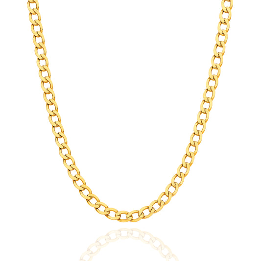 Levont Yellow Gold Diamond Cut Flat Curb Chain