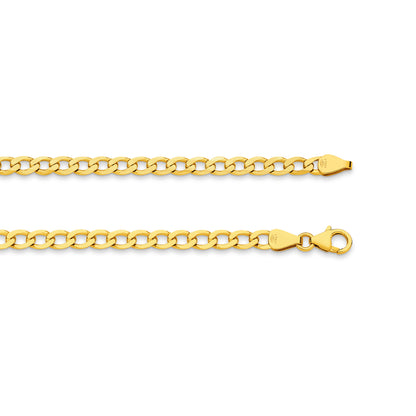 Levont Yellow Gold Diamond Cut Flat Curb Chain