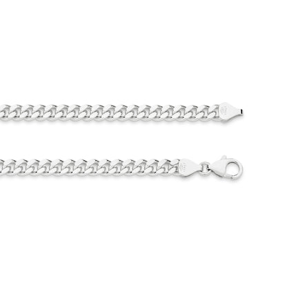 Levont White Gold Diamond Cut Curb Chain