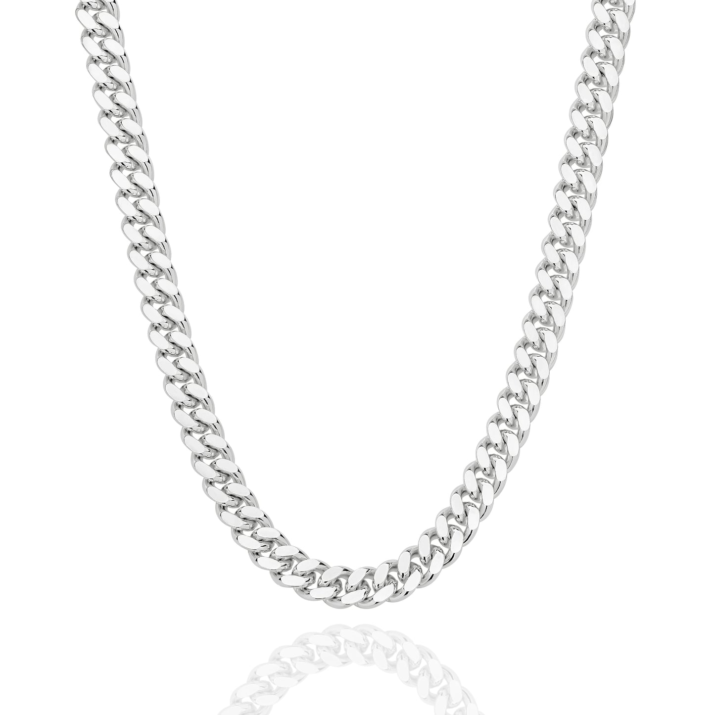 Levont White Gold Diamond Cut Curb Chain