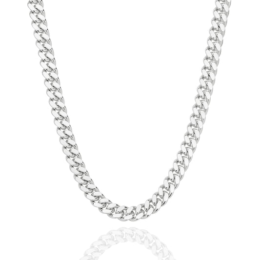 Levont White Gold Diamond Cut Curb Chain