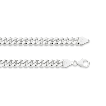 Levont White Gold Diamond Cut Curb Chain