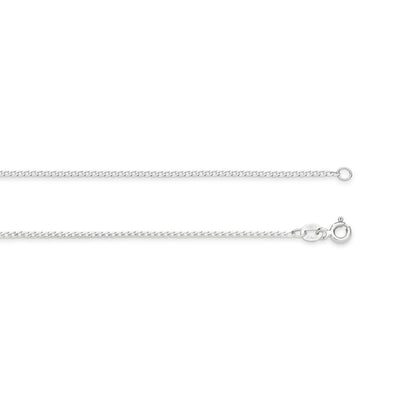 Levont White Gold Diamond Cut Flat Curb Chain