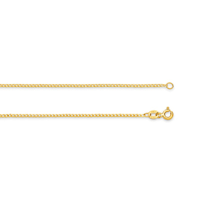 Levont Yellow Gold Diamond Cut Flat Curb Chain