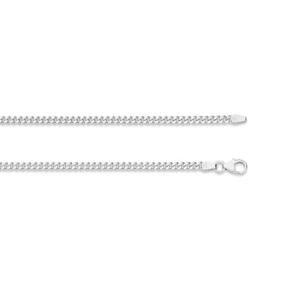 Levont White Gold Diamond Cut Curb Chain