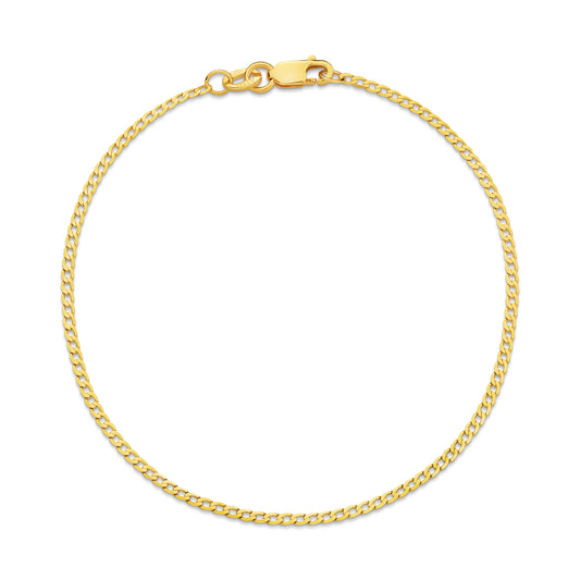 Levont 1.54mm Flat Curb Gold Bracelet
