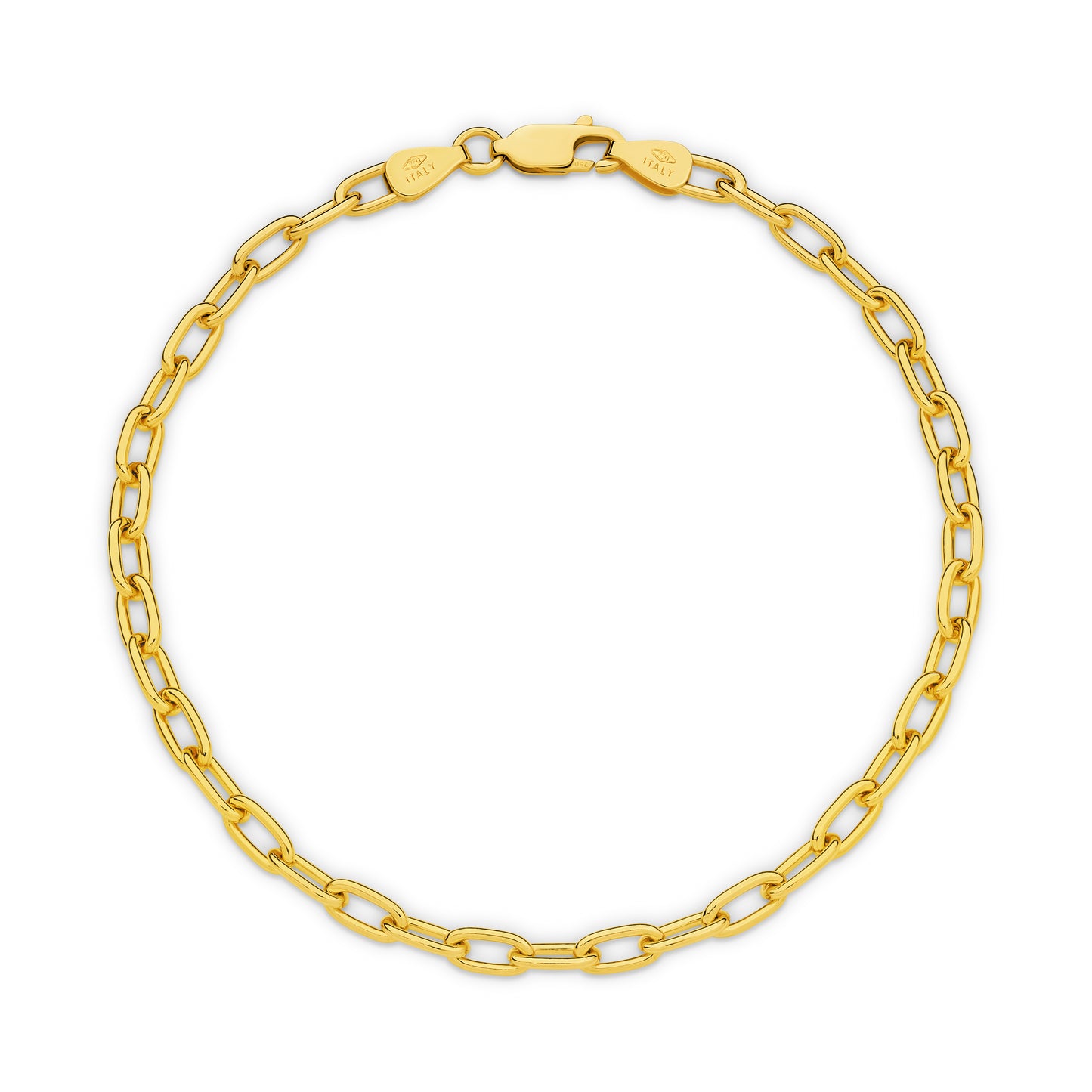 Levont 3.60mm Paper Clip Gold Bracelet