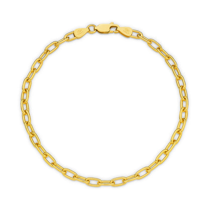 Levont 3.60mm Paper Clip Gold Bracelet