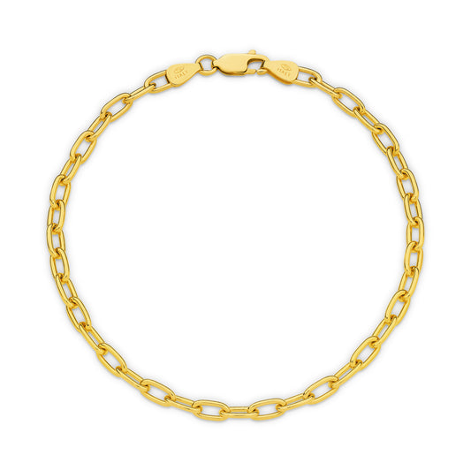 Levont 3.60mm Paper Clip Gold Bracelet