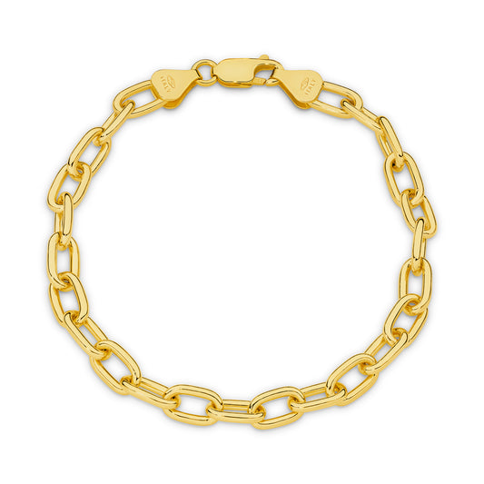 Levont 5.4mm Paper Clip Gold Bracelet