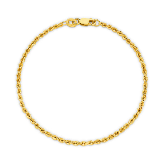 Levont 2.18mm Hollow Diamond Cut Rope Bracelet