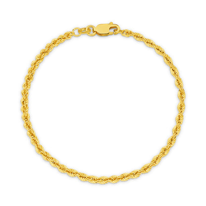 Levont 2.72mm Hollow Diamond Cut Rope Bracelet