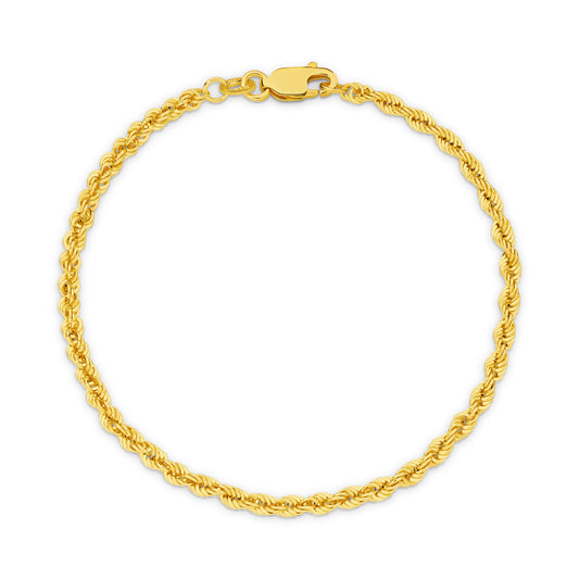 Levont 2.72mm Hollow Diamond Cut Rope Bracelet