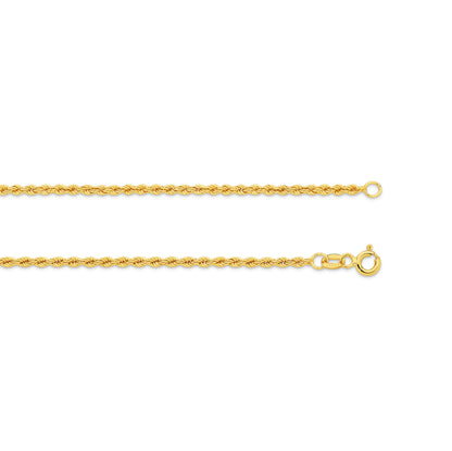 Levont Hollow Diamond Cut Rope Chain