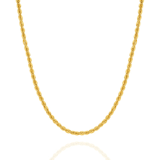 Levont Hollow Diamond Cut Rope Chain