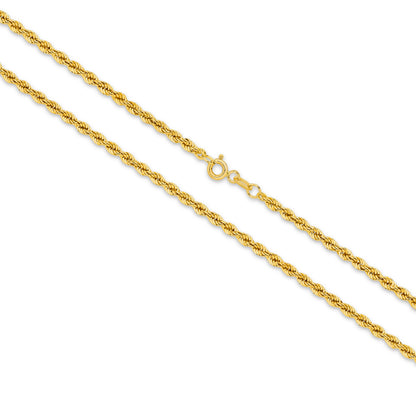 Levont Hollow Diamond Cut Rope Chain