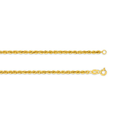 Levont Hollow Diamond Cut Rope Chain