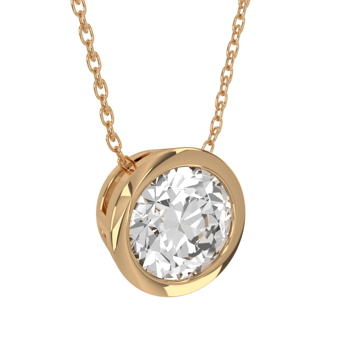 Levont Atelier Round Brilliant Bezel Set Slider Pendant