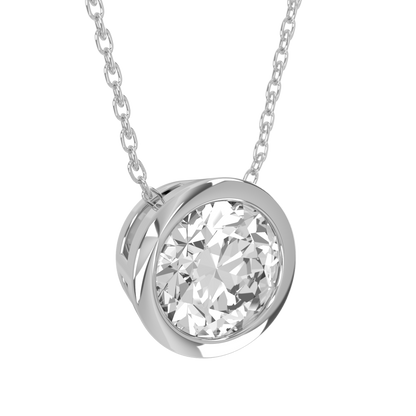 Levont Atelier Round Brilliant Bezel Set Slider Pendant