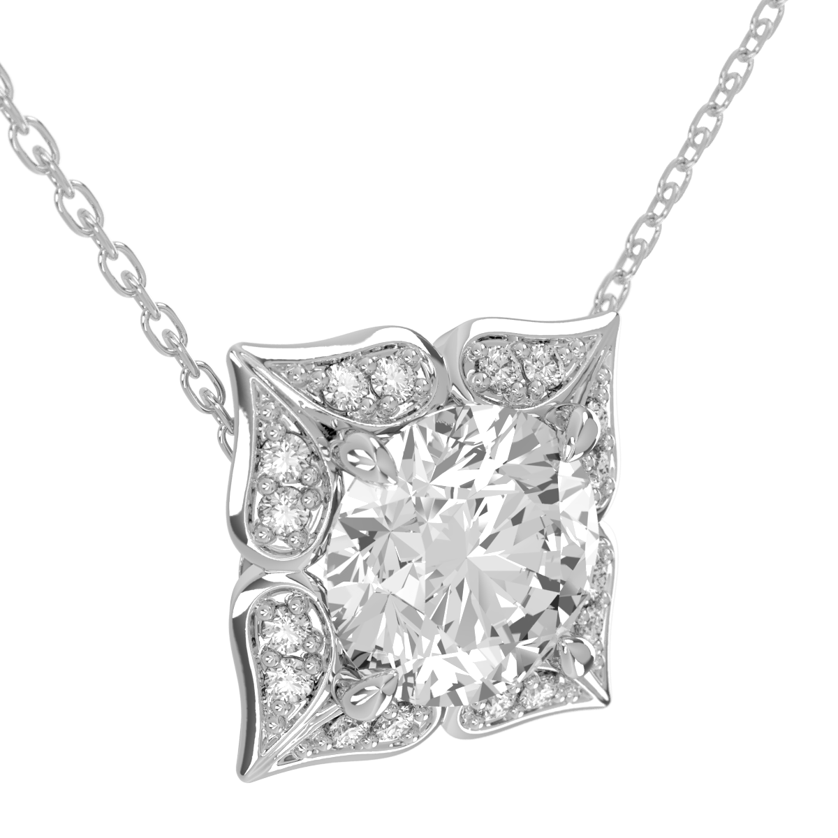 Levont Atelier Round Brilliant Artisanal Style Pendant