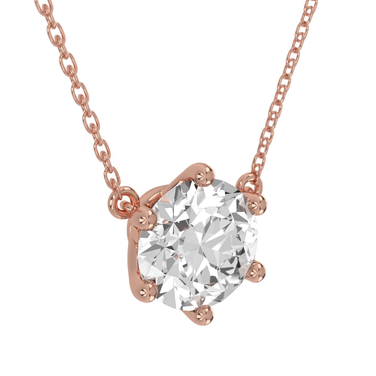 Levont Atelier Round Brilliant Six Claw Floating Pendant