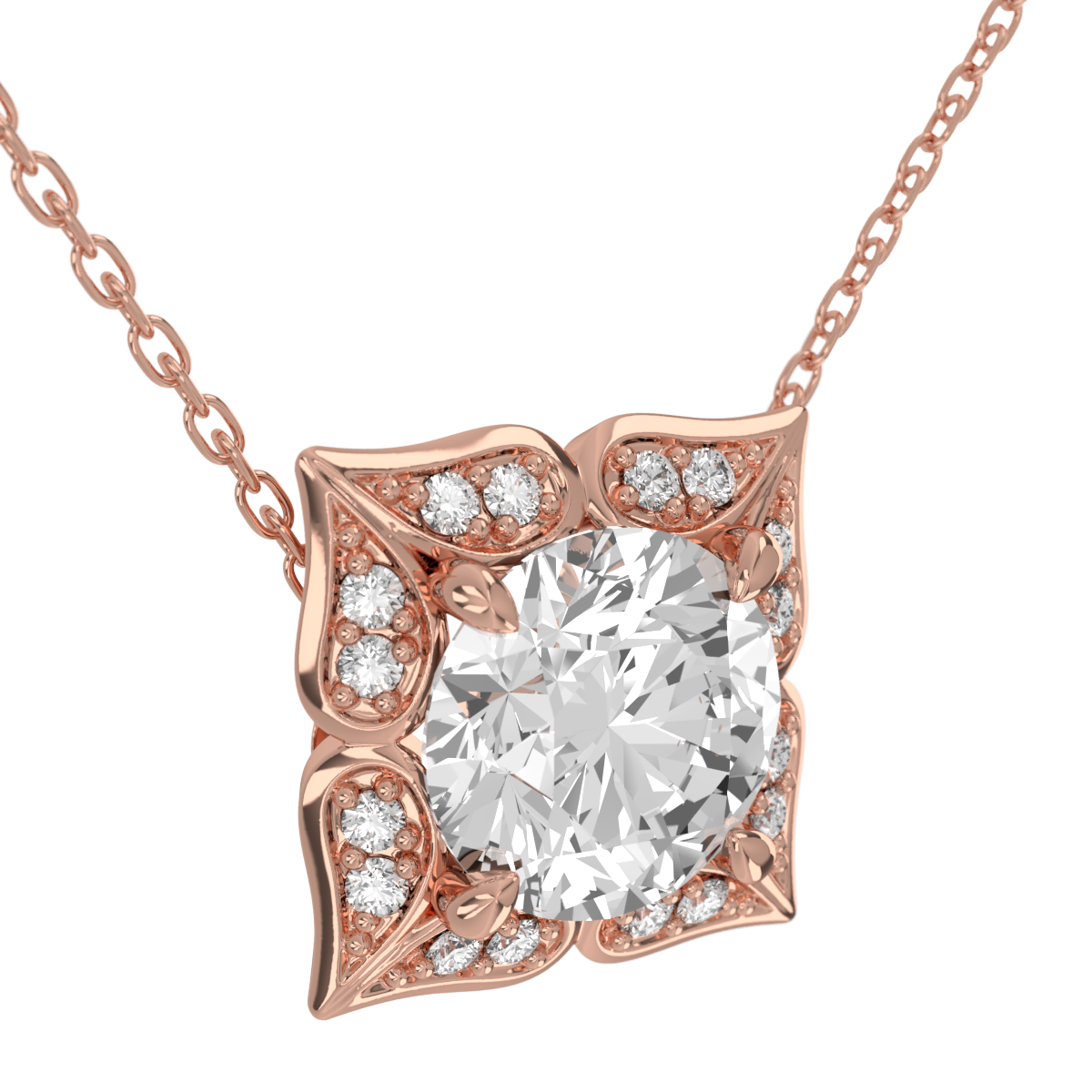 Levont Atelier Round Brilliant Artisanal Style Pendant