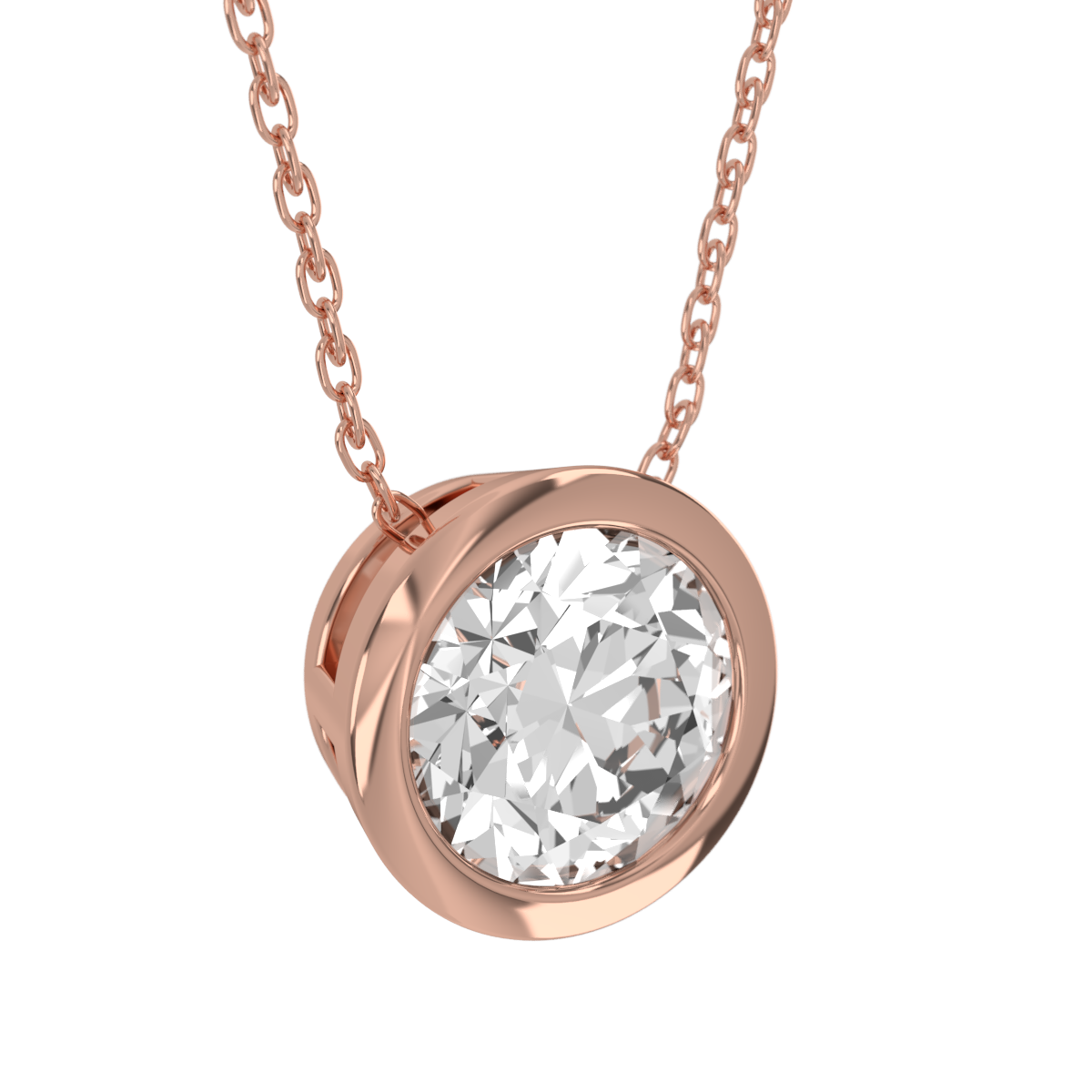 Levont Atelier Round Brilliant Bezel Set Slider Pendant