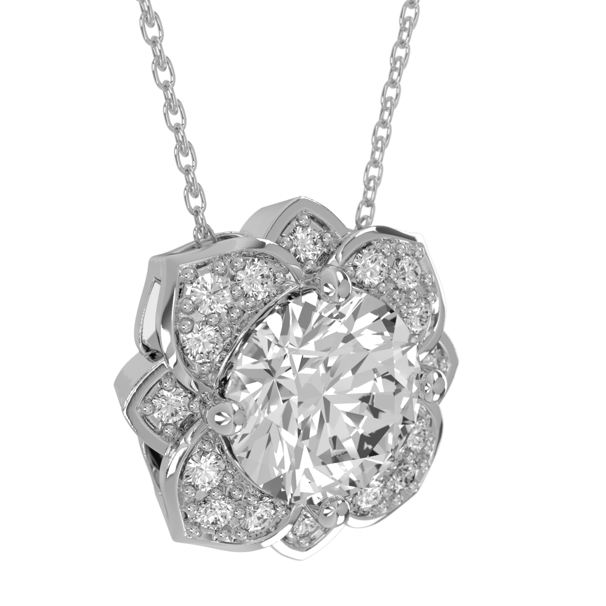 Levont Atelier Round Brilliant Orchard Style Pendant