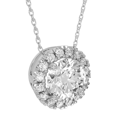 Levont Atelier Round Brilliant Scallop Set Pendant